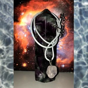 🌟 Hand-made Clear Quartz Crystal Necklace